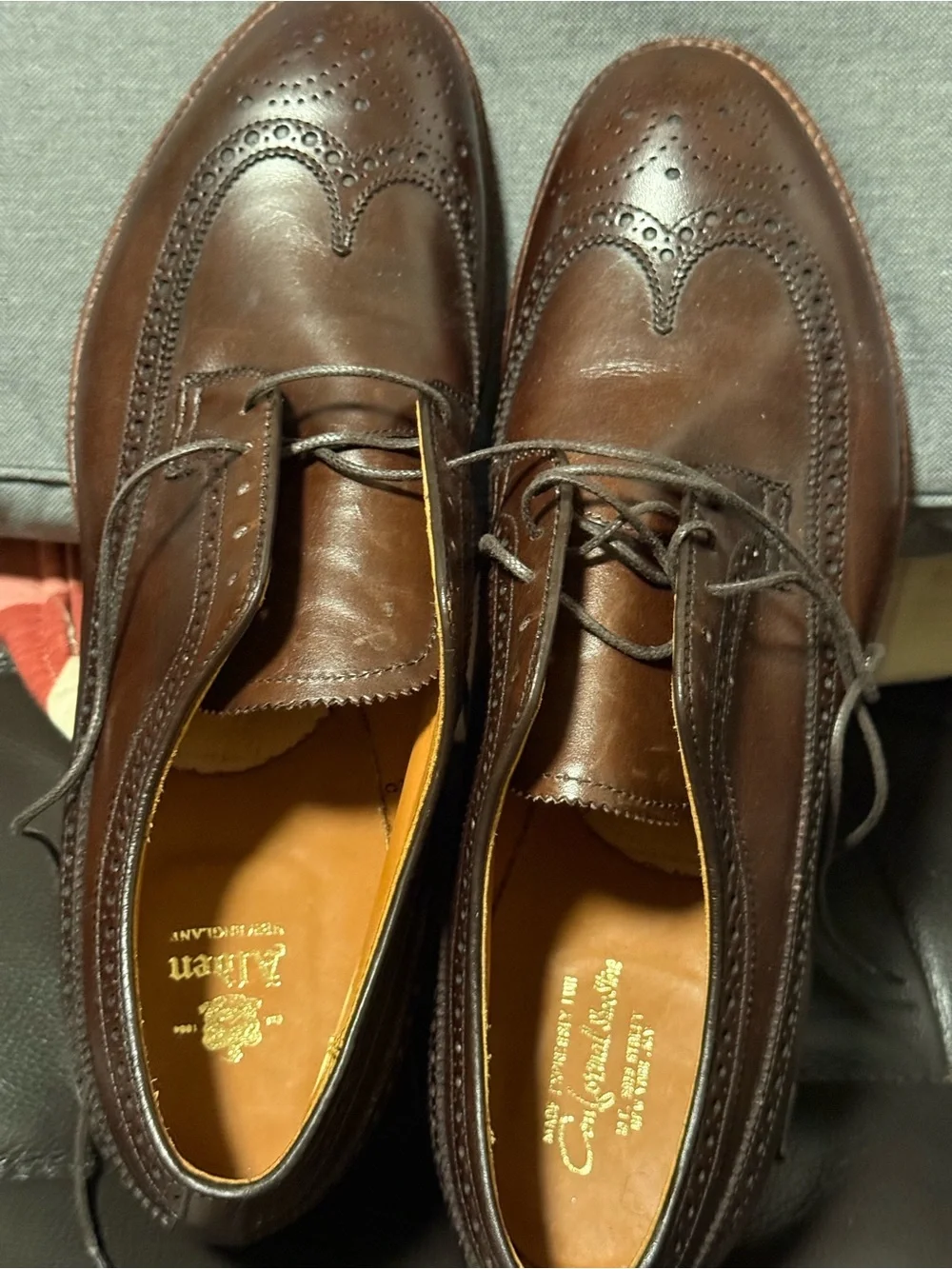 Alden Brown Full Brogue Longwing Oxfords
